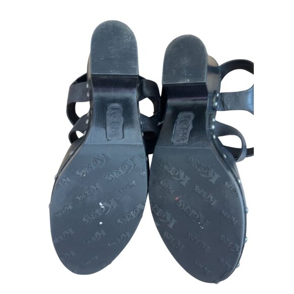 Korks Abloom black‎ studded strappy clog size 9.5 - Picture 5 of 8
